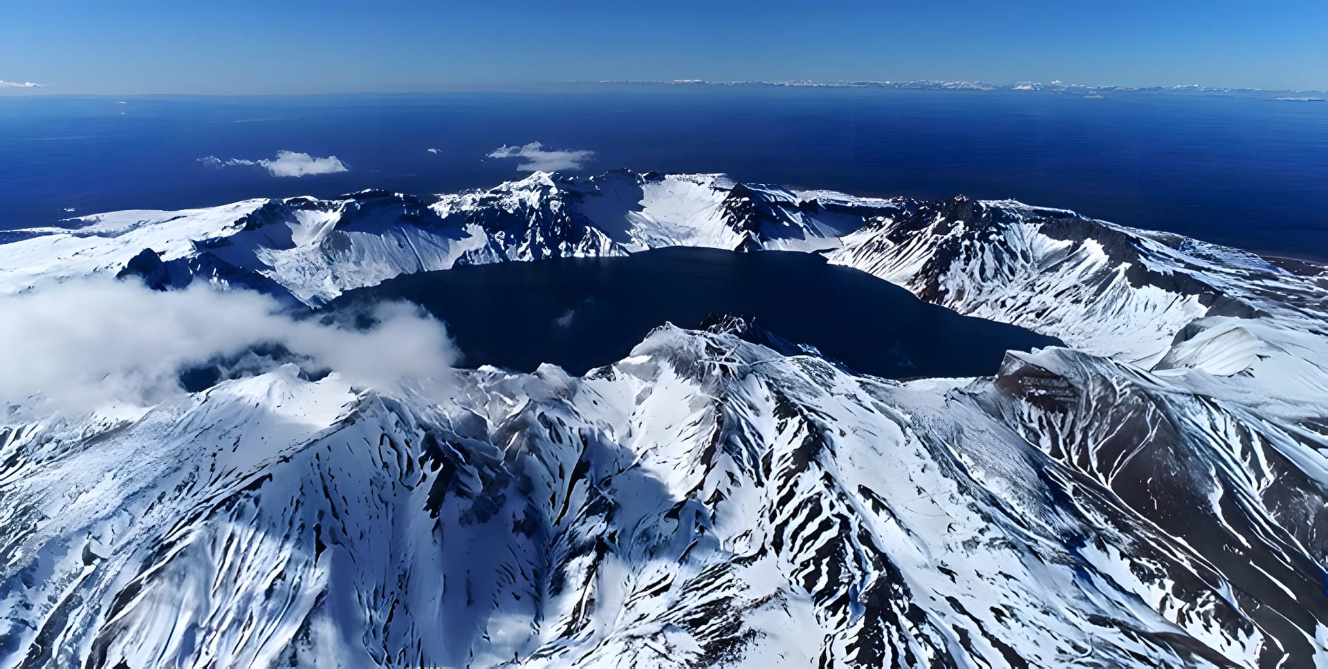 Heaven Lake at Mount Paektu - sacred birthplace of Korean civilization